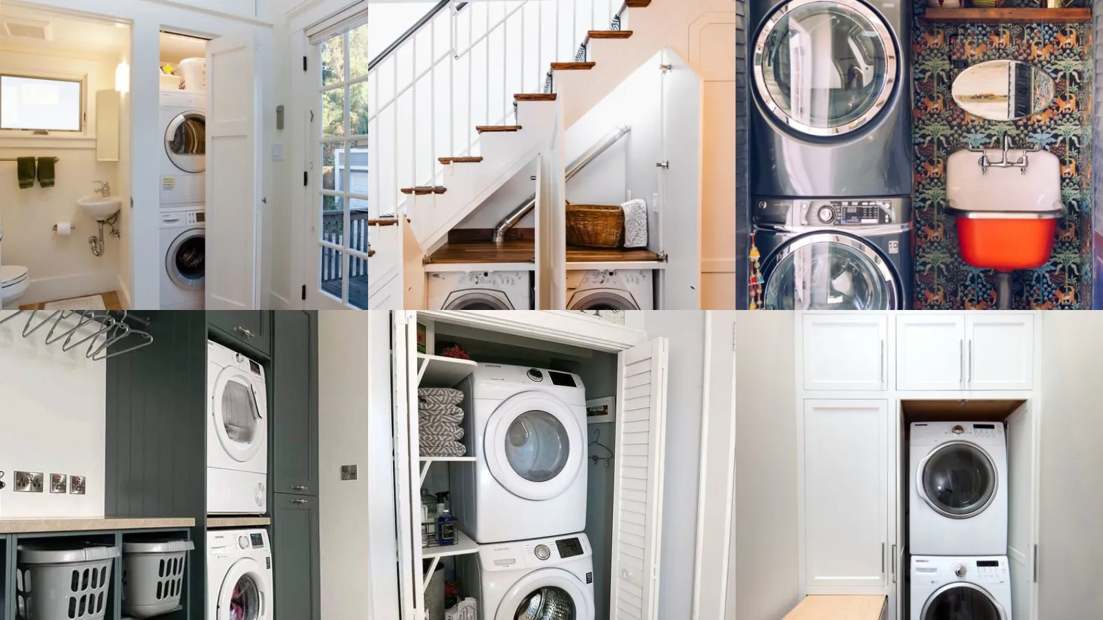 22+ Genius Stacked Washer and Dryer Laundry Room Ideas