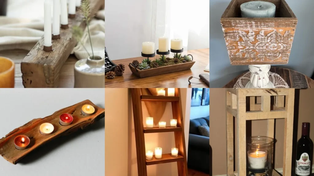 20+ Rustic Wood Candle Holder Ideas That Sell Out