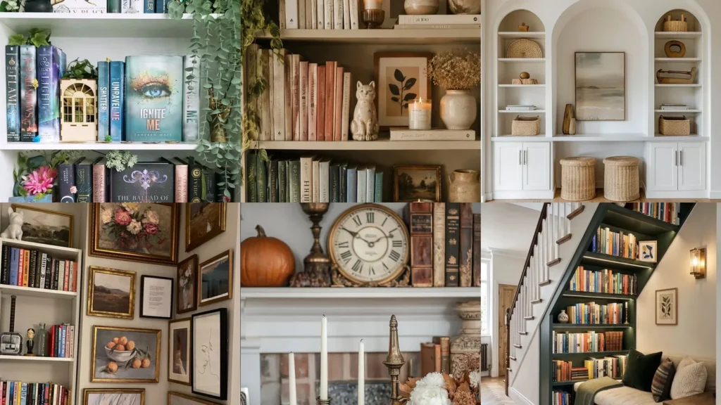 19 Bookshelf Decor Ideas With Books, Plants and Pretty Details