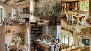 20 English Cottage Dining Room Ideas With Florals, Checks and Pretty Details