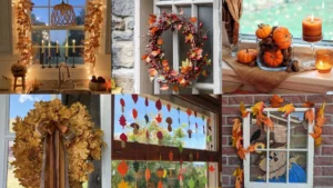 20 Fall Window Decor Ideas With Leaves, Pumpkins and Pretty Lights