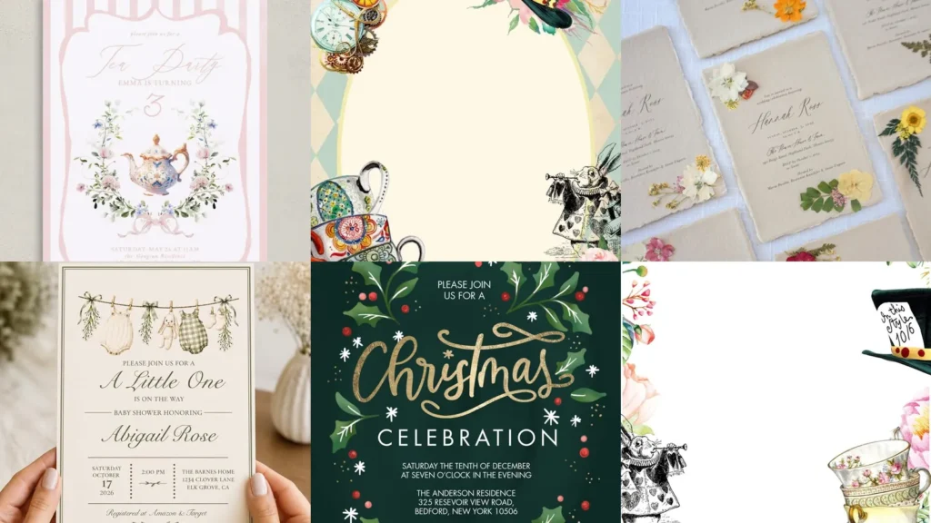 20 Tea Party Invitations With Florals, Teacups and Pretty Little Details